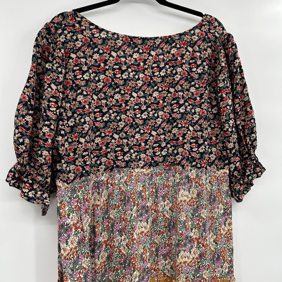 Natural Life Womens Collette Tiered Boho Maxi Dress Size L Cottagecore Prairie - Picture 10 of 12